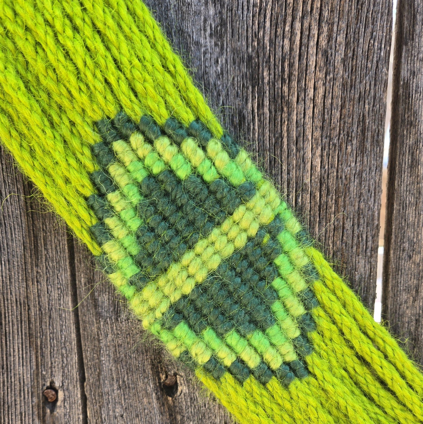 100% Mohair Breast Collar, Equestrian Tack Set for Western Horseback Riding, w/ Stainless Steel Buckles + Leather Tugs, Green, Handmade