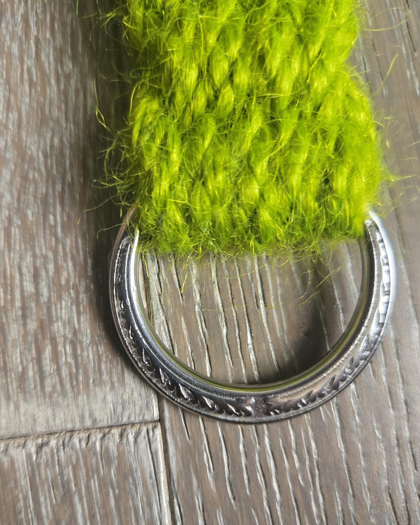100% Mohair Breast Collar, Equestrian Tack Set for Western Horseback Riding, w/ Stainless Steel Buckles + Leather Tugs, Green, Handmade