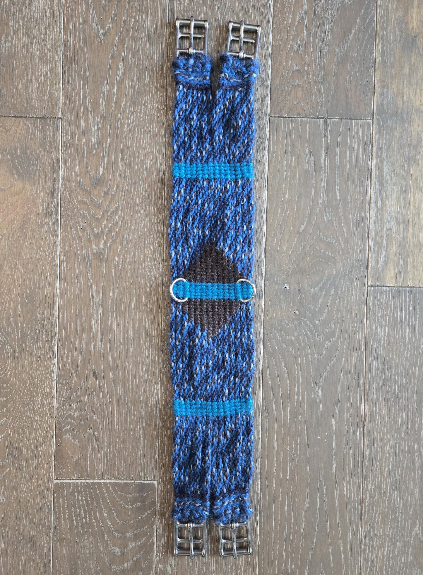 Custom Dressage Girth for Horseback Riding, Handmade from 100% Mohair Cord with Stainless Steel Buckles, You Pick Color and Length