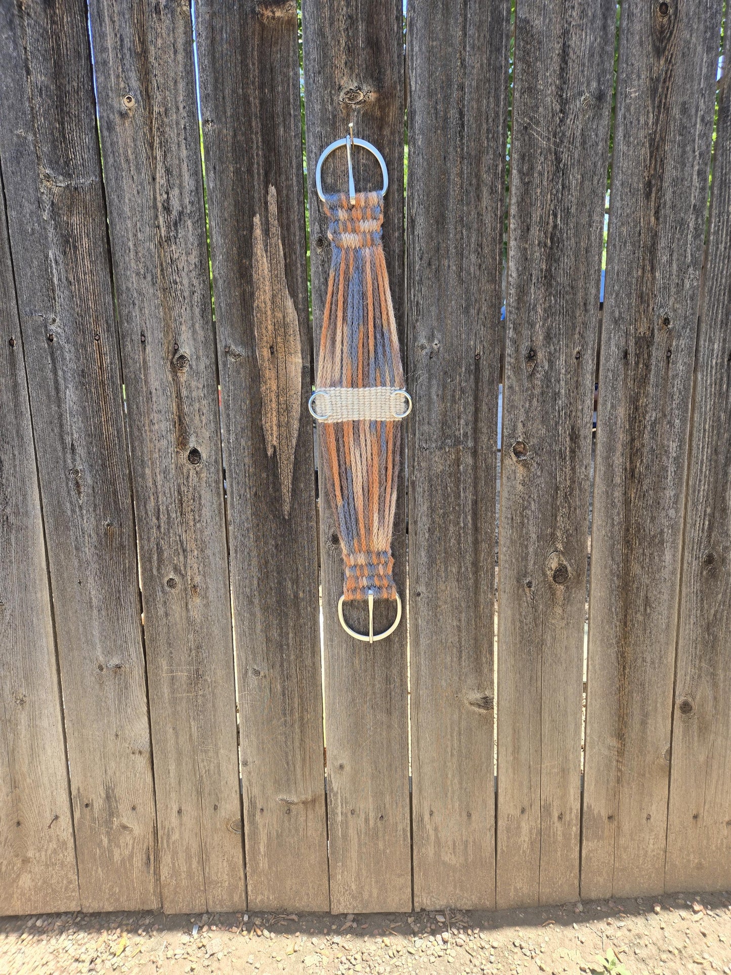 29" Roper Cinch 100% Mohair, for Western Horseback Riding, Stainless Steel Buckles, Gift for Equestrian, Woven Cord Girth, Handmade Tack Set