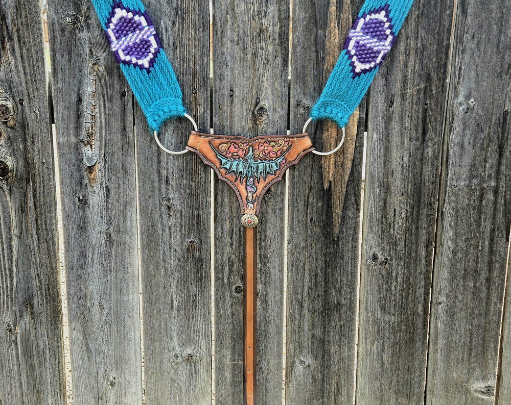 Handmade Mohair Gladiator Style Western Horseback Riding Breast Collar