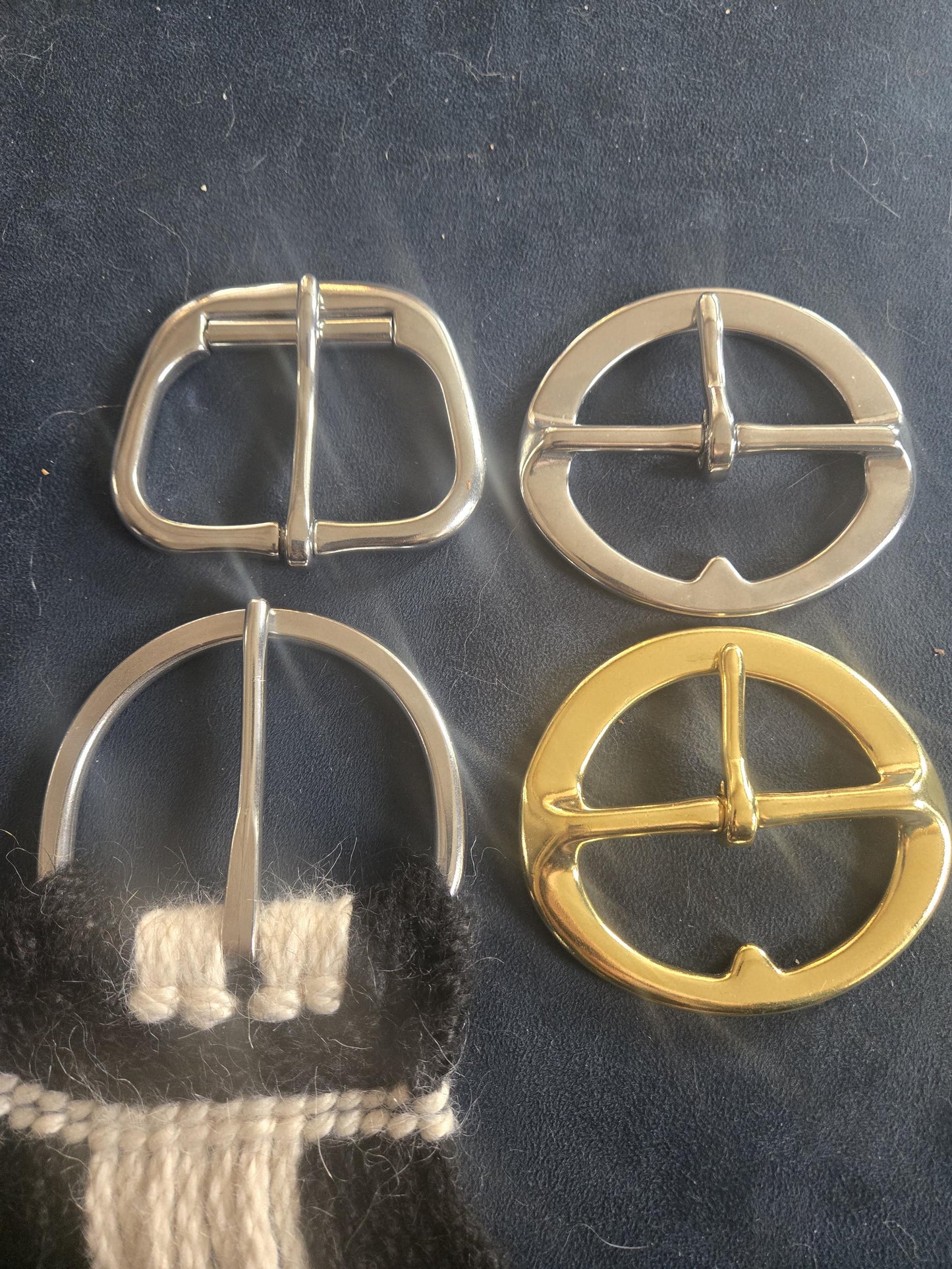 Custom Mohair Cinch w Stainless Steel Buckles, Tack for Western Horseback Riding, Handmade from 100% Mohair, Horse Girth