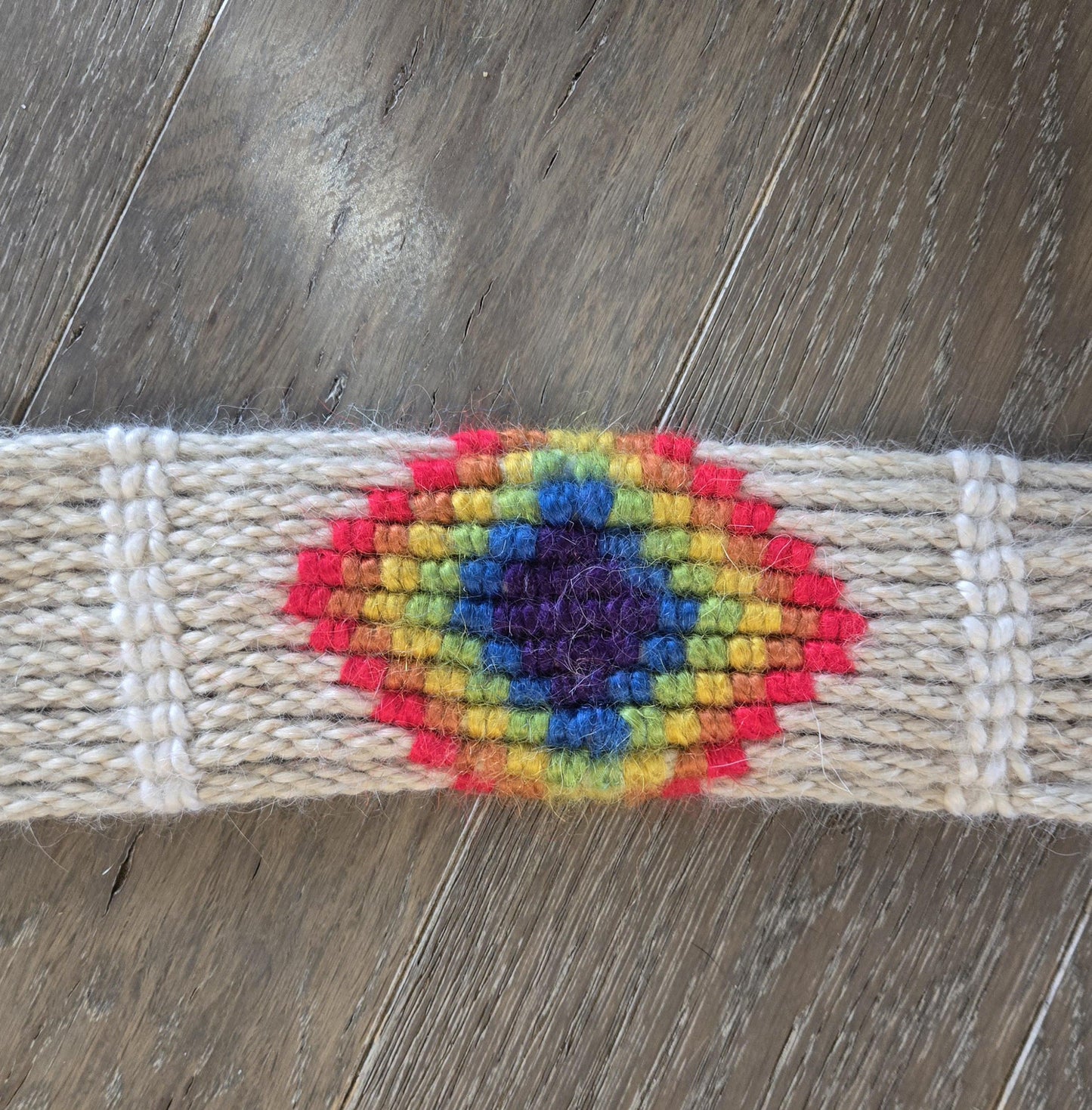 100% Mohair Breast Collar, Equestrian Tack Set for Western Horseback Riding, w/ Stainless Steel Buckles + Herman Oak Leather Tugs, Rainbow