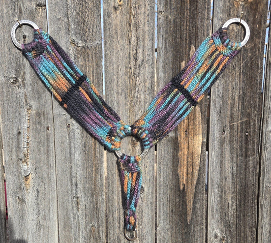 Basic Custom 100% Mohair Breast Collar, Handmade Tack Set for Western Horseback Riding, Stainless Rings + Leather Tugs, Gift for Equestrian