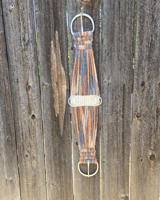 29" Roper Cinch 100% Mohair, for Western Horseback Riding, Stainless Steel Buckles, Gift for Equestrian, Woven Cord Girth, Handmade Tack Set
