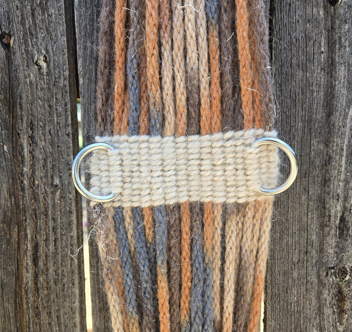 29" Roper Cinch 100% Mohair, for Western Horseback Riding, Stainless Steel Buckles, Gift for Equestrian, Woven Cord Girth, Handmade Tack Set