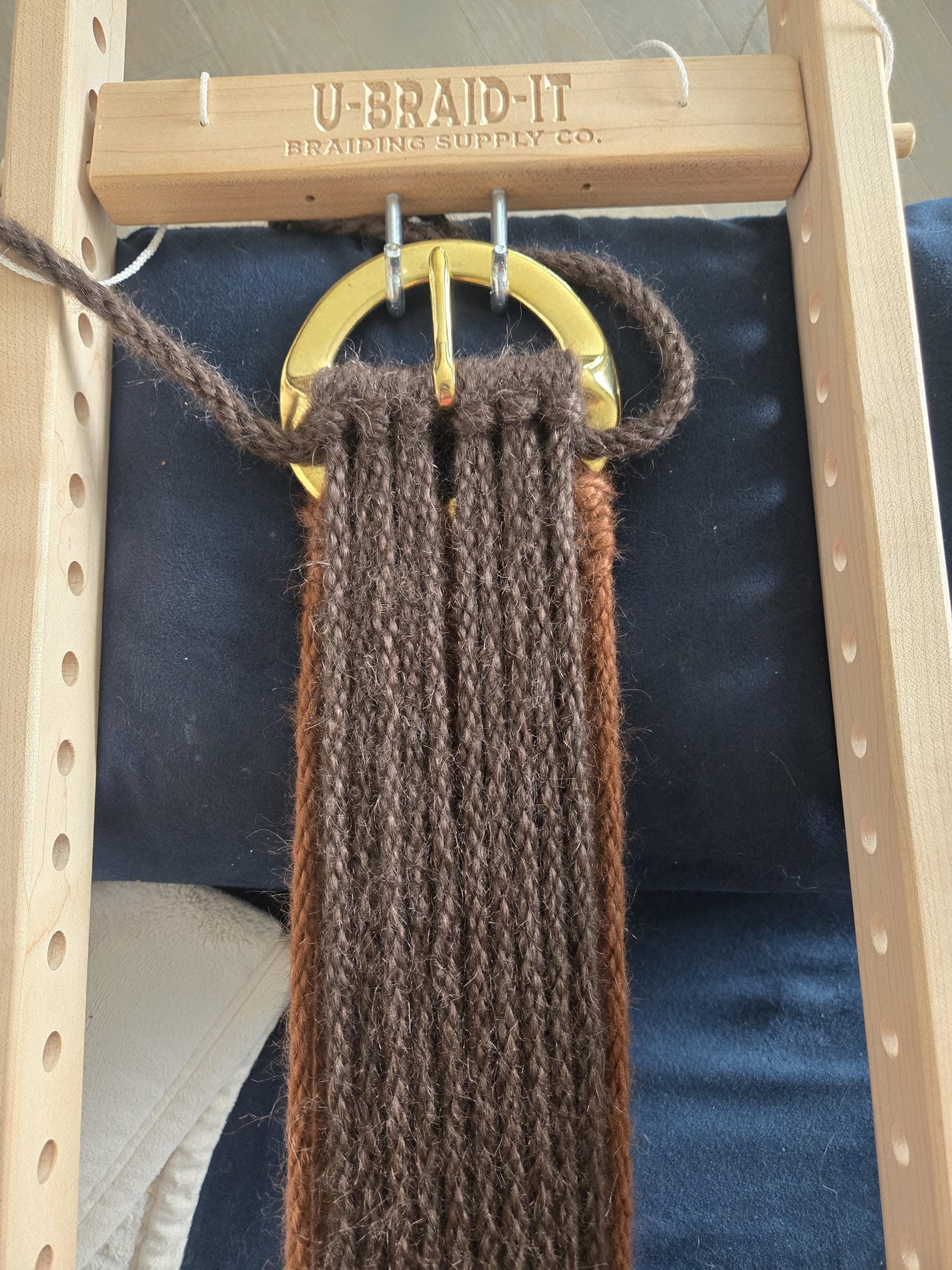 28" Roper Cinch 100% Mohair, for Western Horseback Riding, Brass Buckles, Gift for Equestrian, Double Layer Cord Girth, Handmade Tack Set