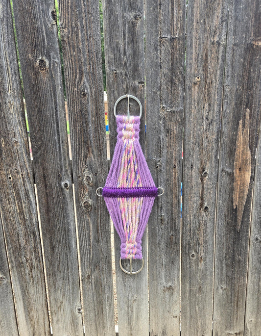 28" Roper Cinch 100% Mohair, for Western Horseback Riding, Stainless Steel Buckles, Gift for Equestrian, Woven Cord Girth, Handmade Tack Set