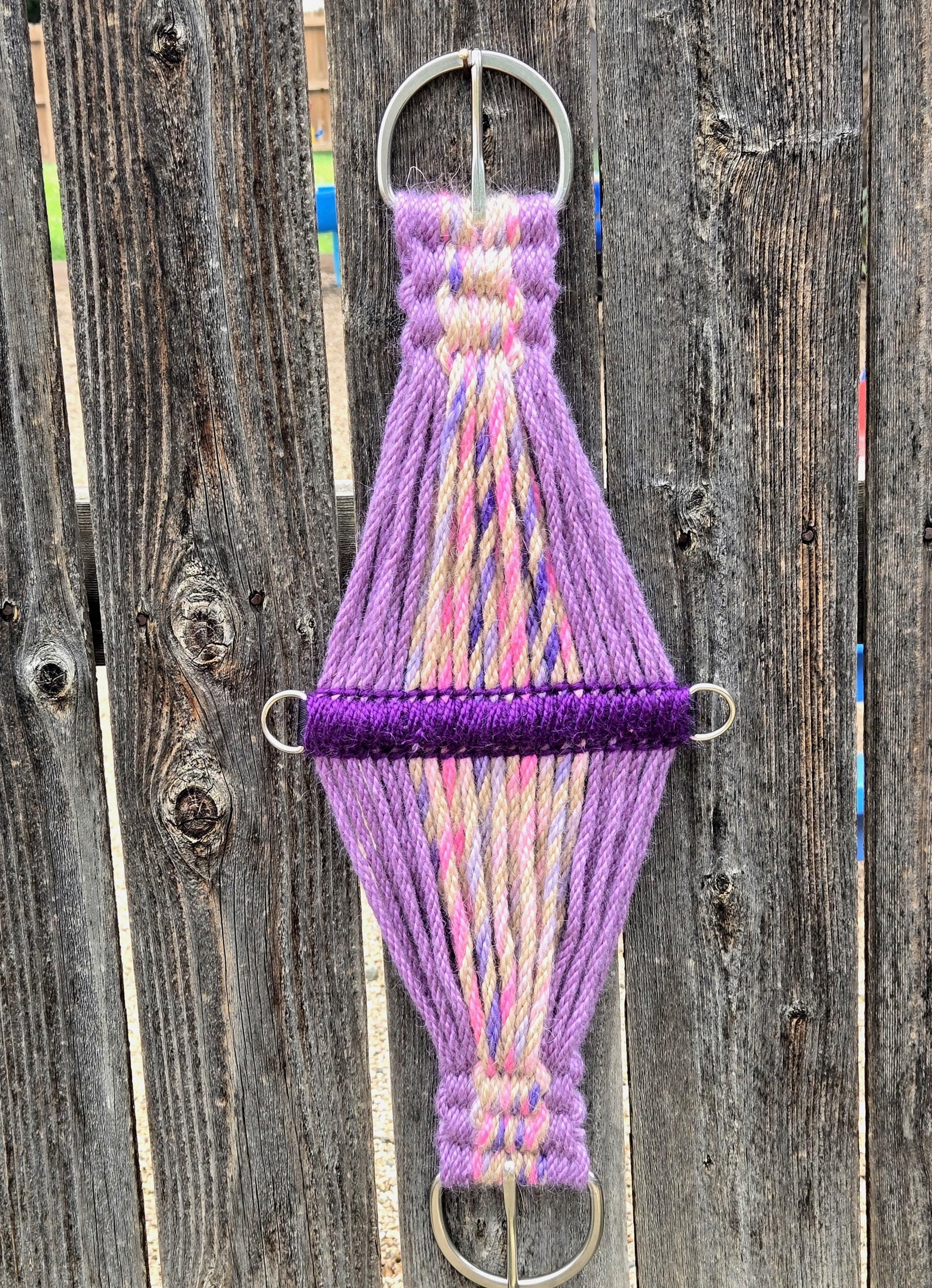 28" Roper Cinch 100% Mohair, for Western Horseback Riding, Stainless Steel Buckles, Gift for Equestrian, Woven Cord Girth, Handmade Tack Set