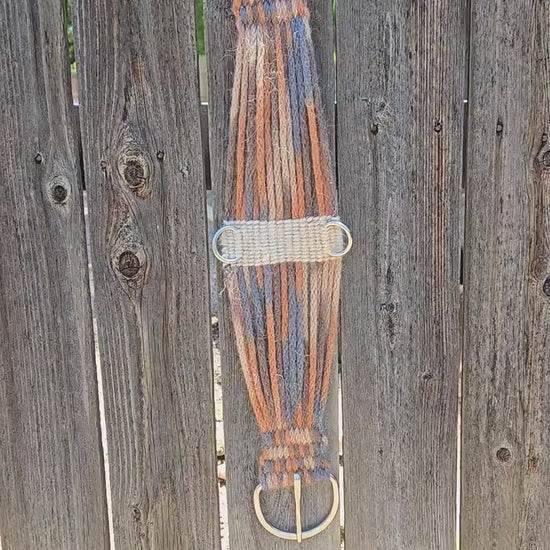 29" Roper Cinch 100% Mohair, for Western Horseback Riding, Stainless Steel Buckles, Gift for Equestrian, Woven Cord Girth, Handmade Tack Set